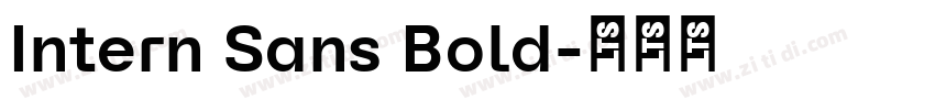Intern Sans Bold字体转换